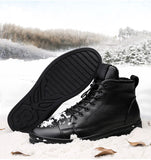 Winter Waterproof Men's Boots Plush Super Warm Snow Sneakers Ankle Genuine Leather Outdoor Shoes Mart Lion   