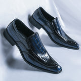 Square Toe Dress Shoes Men's Slip On Party Loafers Formal Chelsea Social Wedding Footwear Mart Lion   