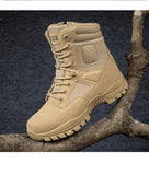 Fujeak Tactical Boots Outdoor Non-slip Snow Men's Military Desert Combat Platform Ankle Shoes Mart Lion   