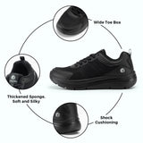 FitVille Wide Width Men's Walking Shoes Cushioning Lightweight Breathable Sneakers for Plantar Fasciitis Pain Relief MartLion   