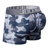 Men's Underwear Boxer Mesh Padded Underwear with Hip Pads Men's Boxers Butt Padded Elastic Enhancement MartLion JM469Gray XXL 