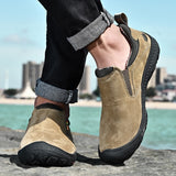  Men's Casual Sneakers Suede Leather Loafers Shoes Driving Moccasins Handmade Breathable walking Footwear Mart Lion - Mart Lion