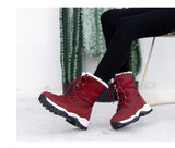 Winter cotton shoes high top snow boots women's outdoor casual warm non-slip plus velvet cotton Mart Lion   