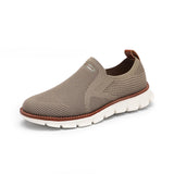 Men's Slip On Mesh Shoes Casual Summer Breathable Slip-ons Loafers Sneakers MartLion Khaki 45 