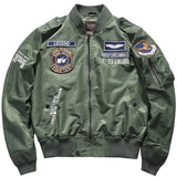 Men's Spring Hip Hop Tactical Army Military Motorcycle Jacket Ma-1 Aviator Pilot Cotton Coats Baseball Bomber MartLion Army green S 