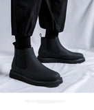 Men's Autumn Winter Chelsea Ankle Boots English Wind Workers Wear Leather Platform Casual Designer Shoes MartLion   
