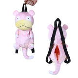 Cute Pokemon Backpack Kawaii Japanese Style Plush Bag Gengar Eevee Snorlax Backpack Schoolbag Cosplay Props Gifts MartLion Slowpoke 40cm As Picture 