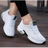 Thick Bottom Ladies Sneakers Breathable Soft Sole Ladies Casual Shoes Women Mesh High-Top Zapatos De Mujer Mart Lion   