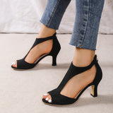 Performance Latin Dance Shoes for Women High Heel 6cm Wedding Party Ballroom Rubber Sole Sandals MartLion Black heel 6cm 43 