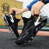 Men's Free Running Shoes All-match Blade-Warrior Sneakers Mesh Breathalbe Jogging Athletic Sports Mart Lion A13black 1 7 