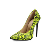 Green Red Women Pumps Classic Super High Stiletto Heels Lady Party Shoes MartLion Green 12 