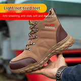 Steel Toe Men's Work Safety Boots Anti-smash Anti-puncture Tactical Combat Bulletproof Indestructible MartLion   