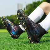  Soccer Shoes Men's Ag Tf Soccer Cleats High Ankle Football Boots Trainers Mart Lion - Mart Lion