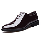 Men's Dress Shoes Luxury Oxford Leather Breathable Rubber Dress Office Wedding Flats Footwear Mart Lion Brown 38 
