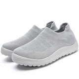 Men's and Women's Sports Shoes Platform Oversized Tennis Light Knit Casual  Free of Freight MartLion GRAY 36 