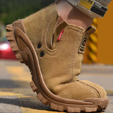  Outdoor Work Boots Safety Steel Toe Shoes Men's Spark Resistant Welding Anti-smashing Anti-stab Indestructible MartLion - Mart Lion