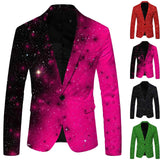 Shiny Gold Sequin Glitter Embellished Blazer Jacket Men's Nightclub Prom Suit Homme Stage Clothes For Singers MartLion   