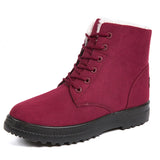 Women's Boots Snow Soft Shoes Woman Platform Ladies Shoes Casual Mid Women's High Boots Flat Winter Girls Boots MartLion Red 44