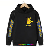 Kawaii Pokemon Hoodie Kids Clothes Girls Clothing Baby Boys Clothes Autumn Warm Pikachu Sweatshirt Children Tops MartLion The picture color 16 140 