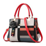 Luxury Handbag Women Stitching Wild Messenger Bags Plaid Shoulder Bag Female Totes Checked Handbag Mart Lion Red China 