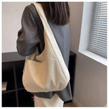  Canvas Shoulder Women's Tote Bag Corduroy Simple Casual Large Capacity Designer Handbag Shopper Bag MartLion - Mart Lion