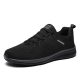 Men's Casual Shoes Lac-up Shoes Lightweight Breathable Walking Sneakers Hombre MartLion black 40 