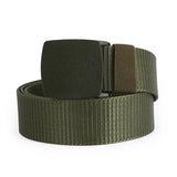men's belt Nylon belt Cotton Material Plastic Automatic Buckle Sports belt MartLion   