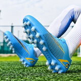  Football Boots Men's Anti Slip Society Soccer Cleats Long Spikes Soccer Shoes Kids Lightweight Mart Lion - Mart Lion