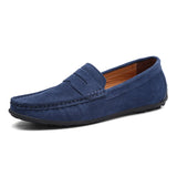 Men's Casual Brands Slip On Formal Luxury Shoes Loafers Moccasins Leather Driving Sneakers Hombre MartLion Dark Blue 6 