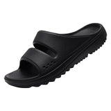 Women Flat Sandals Slippers Outdoor Non-slip House Slippers Unisex Beach Slides Orthopedic Breath Soft MartLion Black 44 CHINA