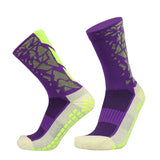 Silicone Anti Slip Football Socks Takraw Men Women Sport Basketball Grip Soccer Socks MartLion purple  