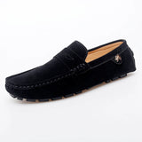 Suede Leather Penny Peas Loafers Men's Women Boys Driving Shoes Moccasins Slip on Flats Designer Loafers Pink MartLion