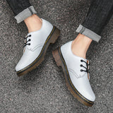 Men Leather Shoes Women Work Shoes Leather Retro Male Female Outdoor Casual  Shoes MartLion   