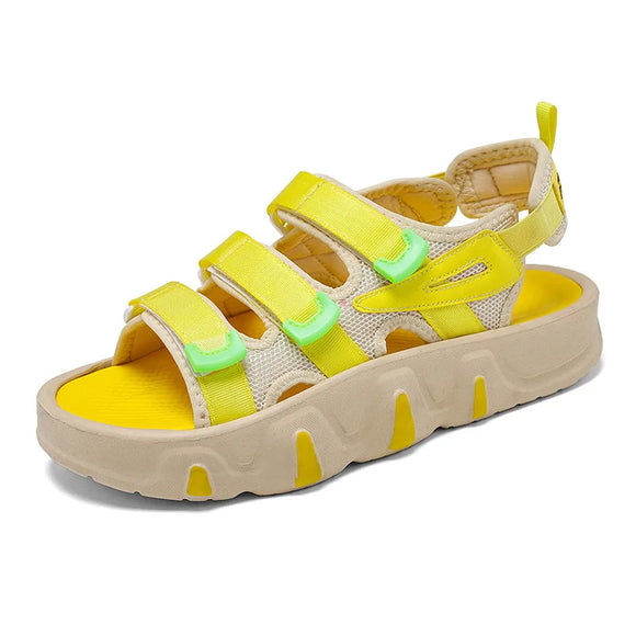 Classic Summer Sandals Men's Women Light Slip-on Platform Non-slip Beach Shoes Casual sandalias hombre MartLion yellow 2666-2 36-37 CHINA