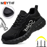 Design Work Sneakers Steel Toe Cap Safety Shoes Men's Anti-smash Anti-puncture Work Boots Light Breathable Protective MartLion   