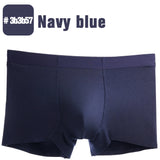 Boxers Men’S Underwear Men's Cotton Boxer Shorts Men Boxer Pants Corners Loose Breathable MartLion NAVY BLUE XXL(77.5-90KG) 1pc