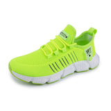 Men's Shoes Popcorn Rubber Composite Sole Stretch Sports Casual Breathable Running Mart Lion fluorescent green 39 