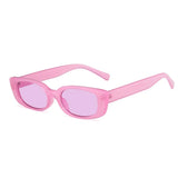 Lovely Pink Color Heart Square Sunglasses Jelly Color Protection Shades Summer Party Women Eyewear MartLion Pink 20  