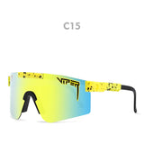 Hot Pit Viper PC Sunglasses Men's Outdoor Cycling Sport  Sun Glasses Women Wide View Mtb Goggles MartLion PVO1 C15 Only Sunglasses 