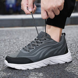 Autumn Leather Light Running Shoes Men's Waterproof Sneakers Outdoor Travel Gym Jogging Walking Mart Lion   