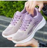 High Appearance Level Thick Sole Increase Mesh Lace-up All Non-slip Breathable Sports Women's Single Shoes MartLion   