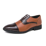 Elegant Men's Dress Shoes Pointed Toe Oxfords Leather Zapatos De Vestir MartLion zonghuang 8773 38 CHINA