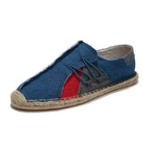 Hemp Wrap Men's Shoes Casual Espadrilles Breathable Canvas Chinese Sewing Slip On Loafers MartLion Blue 39 insole 24.5cm 