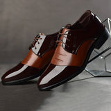 Retro Classic Dress Shoes Black Leather Oxfords Casual Men's Wedding Party Office Formal Work Mart Lion   