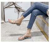 Summer Slides Women Rivets Slippers Open Toe Shoes Flats Sandals Outdoor Footwear Summer Cute Sandals Mart Lion   