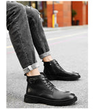 Genuine Leather Boots Men's Keep Warm Winter With Ankle Masculina Mart Lion   