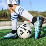 Football Boots Men's High Ankle Soccer Cleats Ag Tf Soccer Shoes Lightweight Mart Lion   