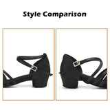 Latin Dance Shoes for Women Girls Children child kids Ballroom Tango Salsa Latin Dancing Medium Heels Training MartLion   