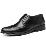 Men's  Oxford Shoes Calfskin Leather Brogue Dress Shoes Classic Shoes Man MartLion   