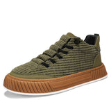 Green Casual Sneakers Men's Designer Suede Shoes Streetwear Hip Hop Platform Slip on Vulcanized MartLion Green QA31 43 